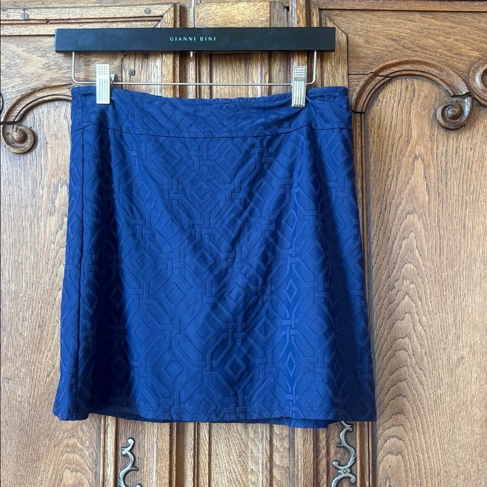 Jude Connally Fern Solid Jacquard Pull-On Skort navy - Picture 4 of 13